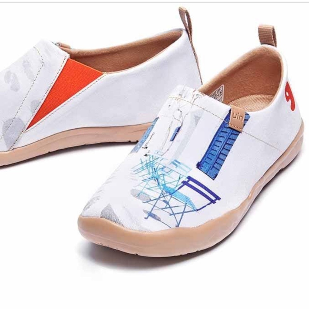 UIN Toledo Blue Silence Women’s 10 Travel Shoes Slip On Loafers Comfort Sneaker - Picture 9 of 16
